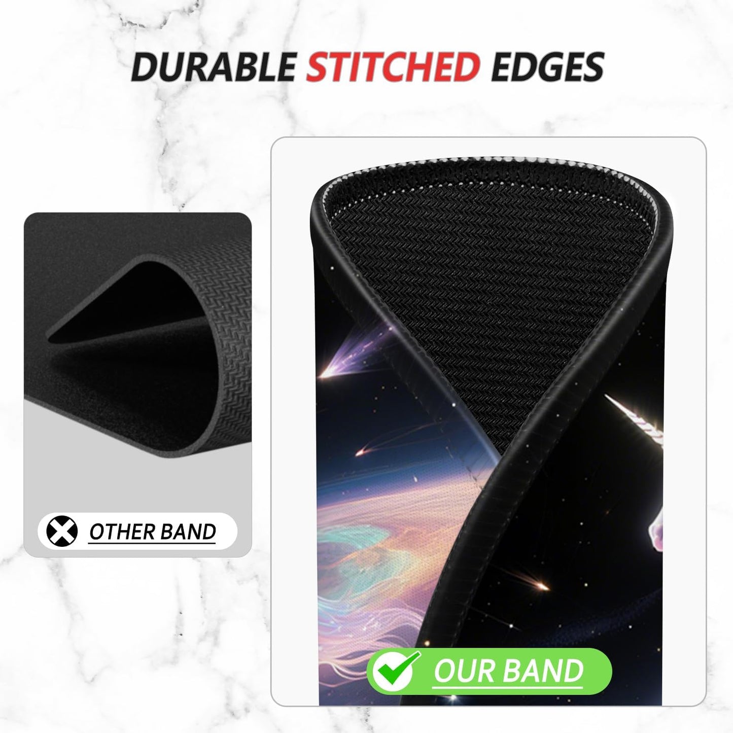 ITNRSIIET Mouse Pad Non-Slip Rubber Base Smooth Surface Stitched Edges Waterproof Durable Compatible with All Mice for Office & Gaming, Desk Accessory, Diameter 8.7 inch, Stellar