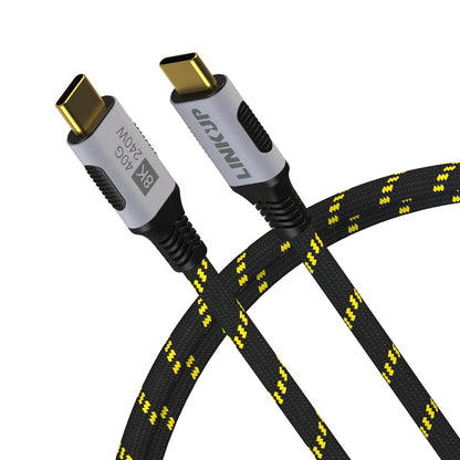 LINKUP USB 4.0 USB C to USB C Cable | Thunderbolt 4/3 Compatible | Type C Charger for MacBook and iPhone | 240W Fast Charging | 40Gbps Data Transfer | 8K@60Hz Display Cord | Use with all USB C devices