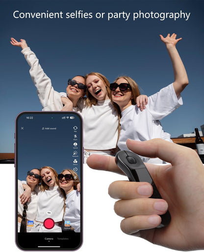 Air Mouse for PC/iOS/Android with Touchpad Rechargeable Wireless Presentation for PPT Pointer Bluetooth 2.4G Remote Control for PowerPoint/Keynote/Tiktok/Camera/Kindle App (Black)