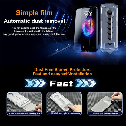 OneFish Privacy Screen Protector for IPhone 14 Plus/13Pro Max Anti-Spy Tempered Glass Dust-Free Bubble-Free Anti-Fingerprint 9H Scratch Protection & Hassle-Free Installation Frame [2-Pack]