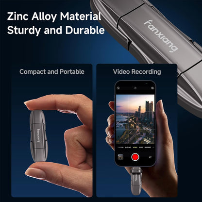 Flash Drive 512GB, USB 3.2 Gen2 Up to 1050MB/s, USB Drive, USB A + Type C External Portable SSD for iPhone 15/Pro/Android Phone/Windows/MacPC/Laptops, FF952