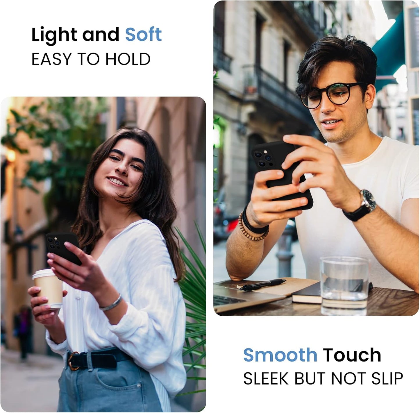 FireNova Designed for iPhone 13 Pro Max Case, Silicone [Camera Protection] Phone Case with [2 Screen Protectors], Soft Anti-Scratch Microfiber Lining Inside, 6.7 inch, Black