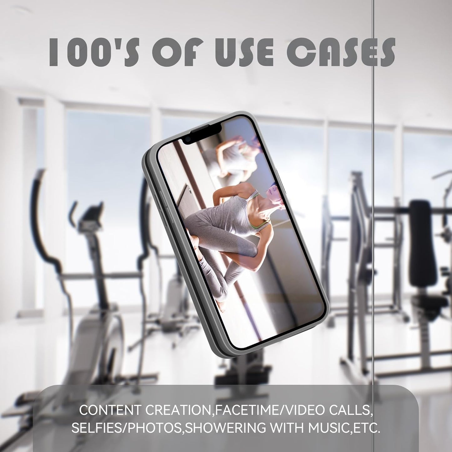 Silicone Phone Sticky Grip, Suction Phone Case Mount for iPhone and Android, Hands-Free Sticky Cell Phone Grip, Mobile Fidget Mirror Holder for Selfies and Videos