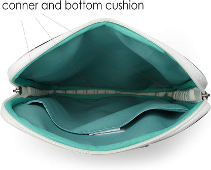 Canvaslove Rebound Bubble Cushioned Laptop Sleeve Case Bag with Handle and Pockets for MacBook Air Pro 13" and 12.5 inch-13.3 inch Laptop (Cactus)