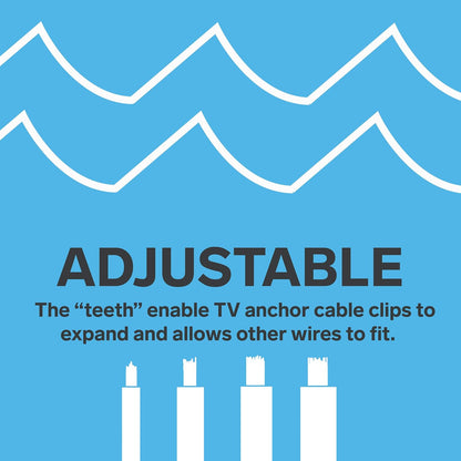 STEREN Coaxial Cable Clips - Cable Holder - Wire Clips - Siding Clips for Hanging - Cord Holder for Desk - Cable Clamps (Gray, 100 Count - Single Screw)