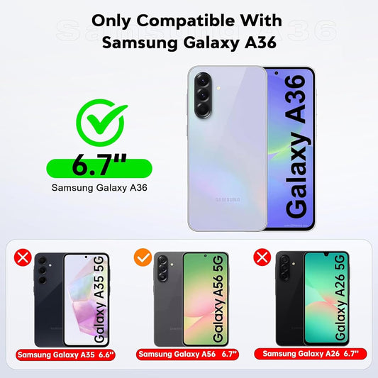 Battery Case for Galaxy A36/A56,Enhanced 10000mAh Portable Protective Wireless Charging Case Support Carplay Compatible with Galaxy A36/A56(6.7 inches),Rechargeable Extended Battery Charger Case-Black