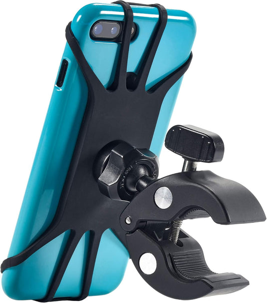 Upgraded 2025 Bicycle & Motorcycle Phone Mount - The Most Secure & Reliable Bike Phone Holder for iPhone, Samsung or Any Smartphone. Stress-Resistant & Highly Adjustable. x10 to Safeness & Comfort