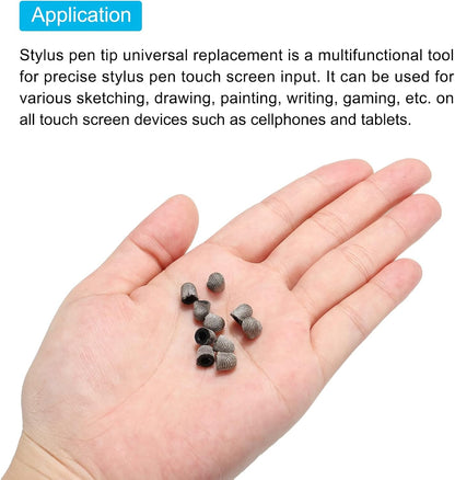 MECCANIXITY 12pcs 5mm Stylus Pen Fine Tips Conductive Fiber Capacitive Touch Screen Pens Tip Universal Replacement