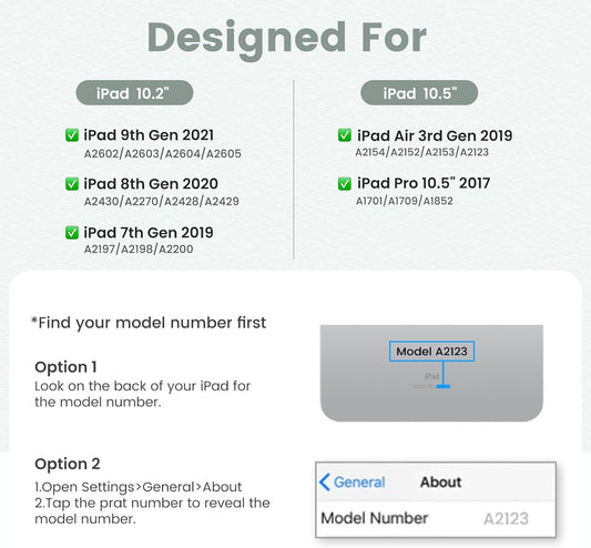 iPad 7th/8th/9th Generation Case with Keyboard 10.2-inch 2019/2020/2021, iPad Air 3rd/Pro 10.5-inch 2017 Compatible, 7 Color Backlit Keyboard BT/Wireless/Detachable with Pencil Holder (Mint Green)