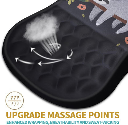 Hokafenle Ergonomic Mouse Pad Wrist Support with Massage Design, Wrist Rest Pain Relief Mousepad with Memory Foam&Non-Slip PU Base, Mouse Pads for Wireless Mouse & Desk (12x8 inch,Cute Sloth)