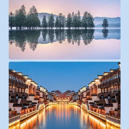 Mirror Effect Lens - Capture Stunning Reflections Instantly, Smartphone Camera Mirror Reflection Clip Kit, Adjustable HD Glass Smartphone Photography Flip Mirror for Creative Photography (White)