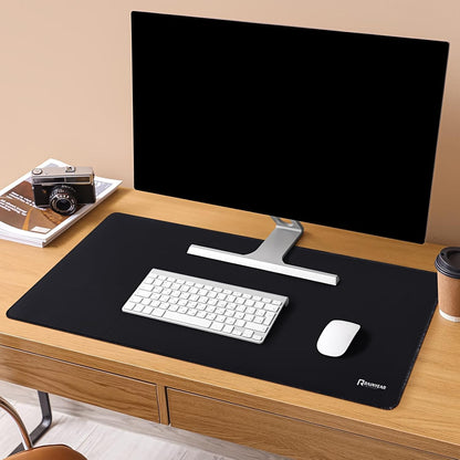 RAINYEAR Large Gaming Mouse Pad(35.4 x 15.7 Inch), Computer Mousepad with Anti-Slip Rubber Base, Smooth Large Keyboard Mouse Pad Mat for Gamer, Office, Home, Black