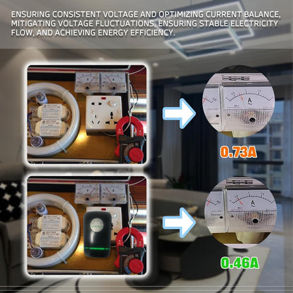 Elon-musk's Electricity Saving Box Stop Watt Stopwatt Energy Saving Device Save Energy Saving Device Energy Saving Power Strip for Home Office US Plug 90v-250v 30kw Rated Green (2PCS, Black)