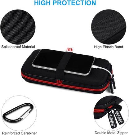 Power Bank Hard Travel Case Medium Compatible RAV Power 26800/20100/20000mAh, Anker Power Core 26800mAh/ PowerCore +26800mAh, INIU 10000mAh and Miady 10000/15000mAh (Medium Black)