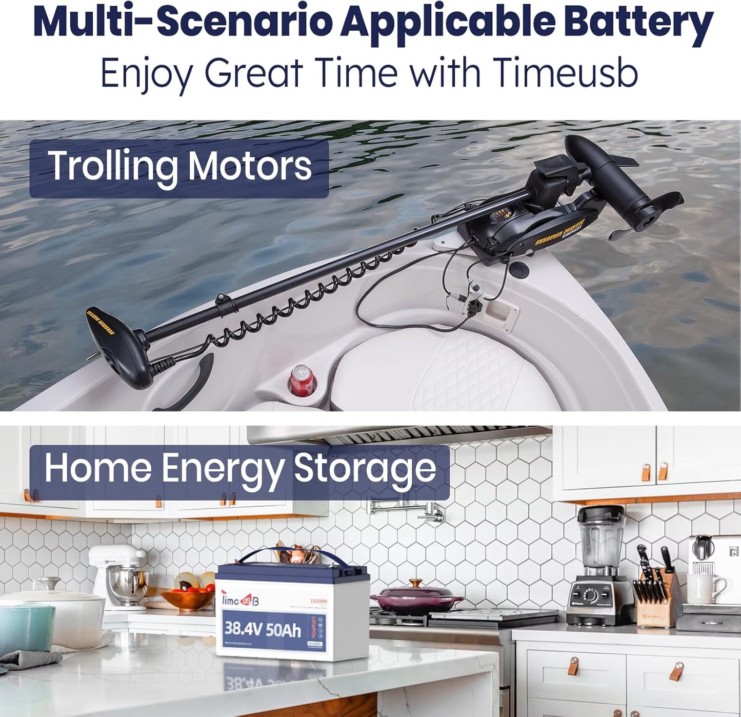 36 Volt Lithium Battery 50Ah for 36V Trolling Motor, Upgrade 1.2C Discharge 60A Current, 36V LiFePO4 Battery with Low Temp Protection, Up to 15000 Deep Cycle Lithium Battery Group31