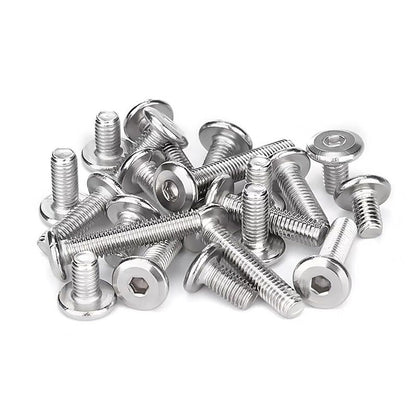 1/4-20 x 2-1/2" (10 Pack) Flat Head Hex Socket Cap Screws Bolts, 304 Stainless Steel 18-8, Hex Drive, Bright Finish, Fully Machine Thread