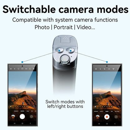 TELESIN° Smartphone Grip Selfie Stick, Bluetooth Mobile Phone Handle Holder, Mobile Phone Shutter Grip with Detachable Remote for One-Handed Control Compatible Samsung Android Video Shooting