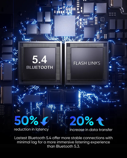 Open Ear Headphones, 0.28oz Lightweight Next-Gen Bluetooth 5.4 Air Conduction Wireless Earbuds w/Extra Bass, 48H Playtime, 3 EQ Modes, ENC Mic, IPX5, Snug Fit for Workout Running Beige