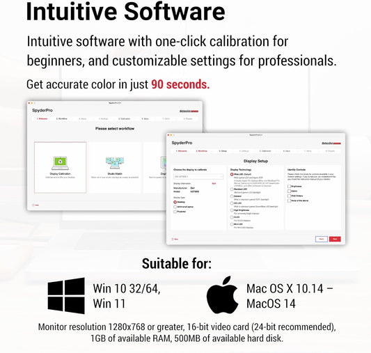 SpyderPro Monitor Calibration Tool: Ensures Accurate Color When Viewing and Editing Photos & Videos