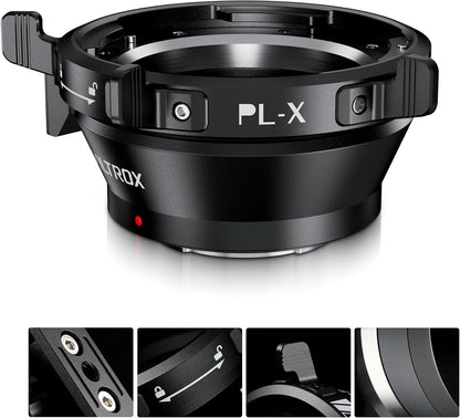 VILTROX PL-X Lens Adapter, Lens Converter Ring Camera Lens Mount Adapter Ring Compatible with PL Lens to Fuji X-Mount Cameras X-Pro1/X-Pro2/X-E1/X-E2/X-E2s/X-E3/X-H1/X-T1/X-T2/X-T3