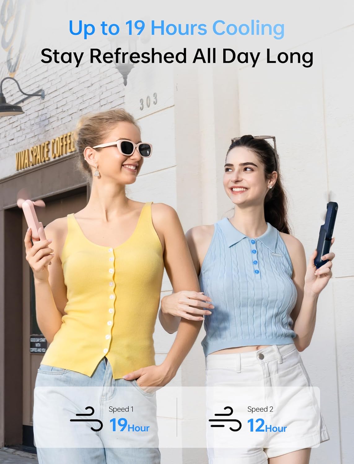 JISULIFE Handheld Mini Fan, 3 IN 1 USB Rechargeable Portable Fan [12-19 Working Hours] with Power Bank, Flashlight, Pocket Design for Travel/Summer/Concerts/Lash, Gifts for Women (Dark Blue)