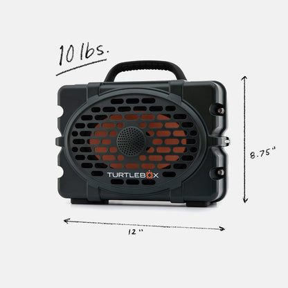 Turtlebox Original Gen 3: Portable Outdoor Bluetooth Speaker – Ultra-Loud (120dB), Waterproof (IP67), Rugged, Impact-Resistant, 3-Day Battery | Party Mode: Unlimited Pairing Stereo, Green/Blaze Orange