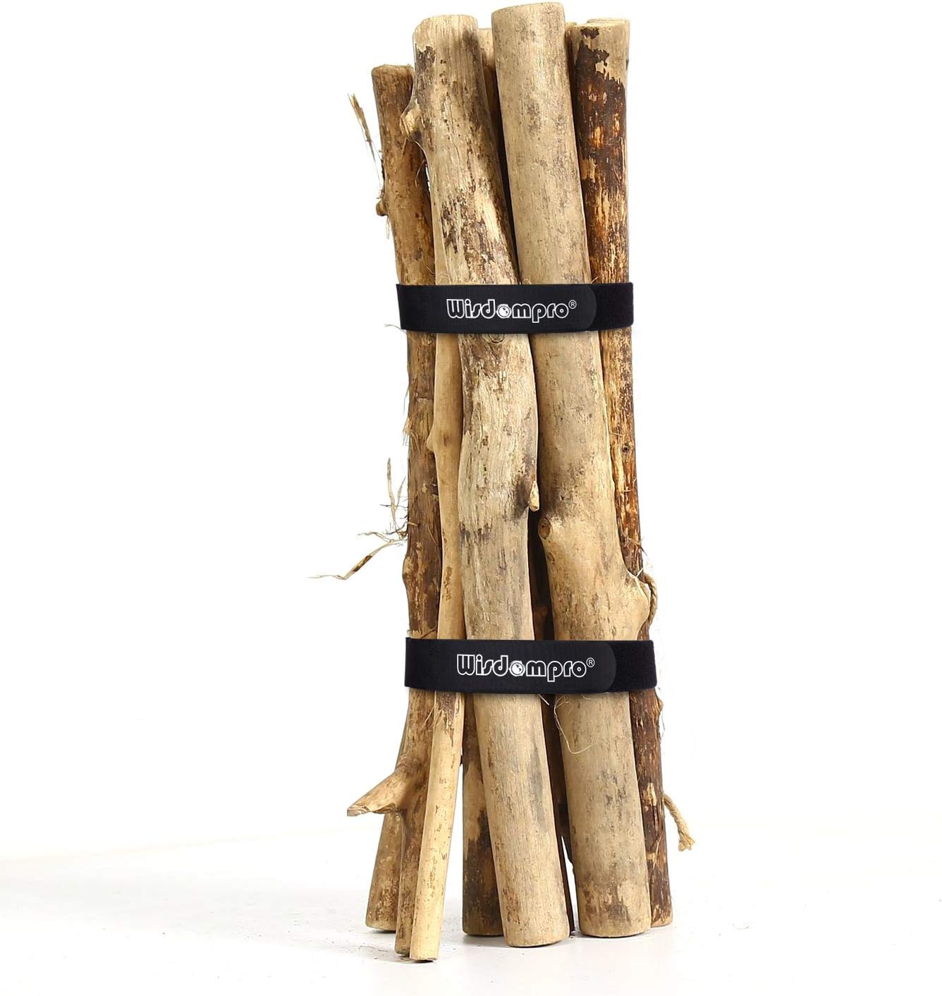 Extra Large 4 Pack 2 x 48 Inches Hook and Loop Strap, Reusable Fastening Cable Tie Down Straps by Wisdompro - Reusable, Durable Functional Cinch Cable Straps for Your Home, Office, Workspace