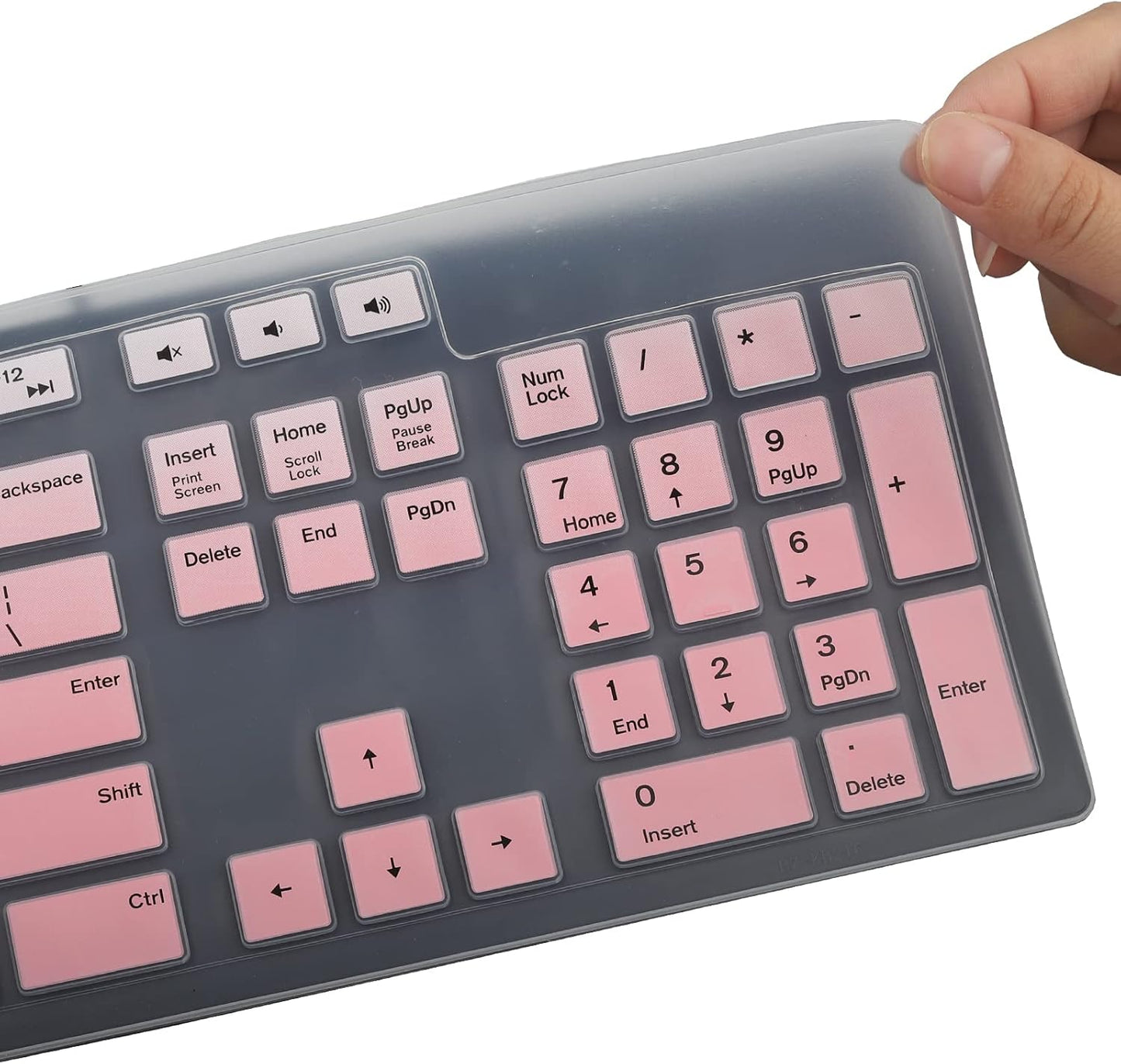 Keyboard Cover Skin for Dell KM636 KB216 KB216t KB216d KB216p Wired & Wireless Keyboard, Dell Optiplex 5250 3050 3240 5460 7450 7050, Dell Inspiron Desktop 24" 27" 5400 5490 7700 7790 3475 3670 3477