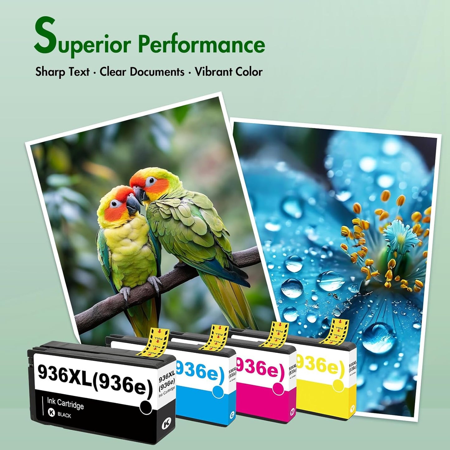 936XL 936 9125e Ink Cartridges Combo Pack: Replacement for HP 936e Ink 936XL Black and 936 Color Combo Pack for HP OfficeJet Pro 9120e 9730e 9130 9135e 9122e 9128e 9110b 9120b 9130b 9130e Printer