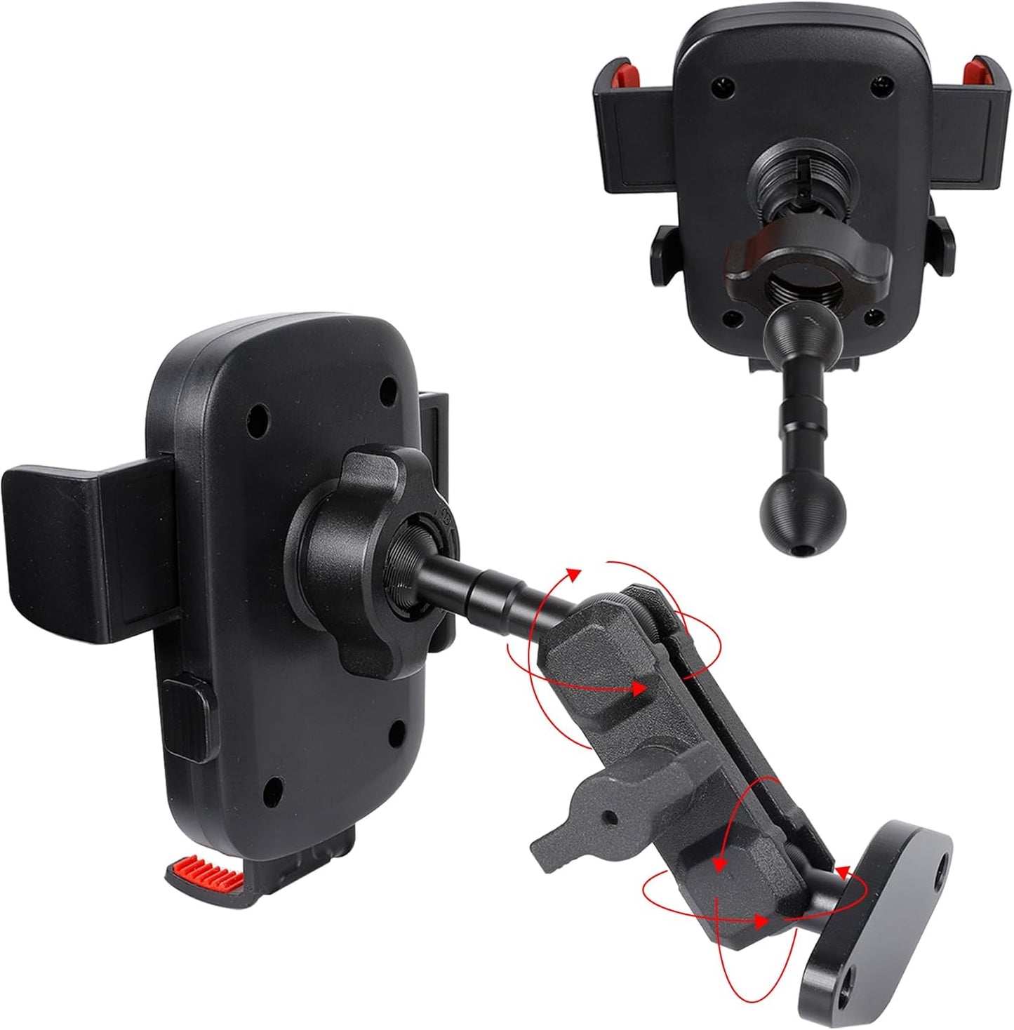 Car Phone Holder Mount for AMPS Standard Diamond Base ，Aluminum 360° Rotation Phone Mount for Car Dashboard Truck Boat Desk， Compatible with iPhone 16 15 14 13 12 Series Samsung S24 S23