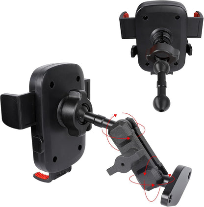 Car Phone Holder Mount for AMPS Standard Diamond Base ，Aluminum 360° Rotation Phone Mount for Car Dashboard Truck Boat Desk， Compatible with iPhone 16 15 14 13 12 Series Samsung S24 S23