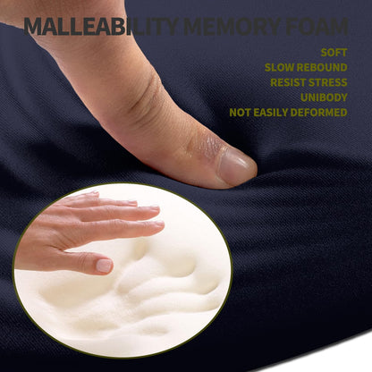 Hokafenle Ergonomic Mouse Pad Wrist Support, Terraced Slope Carpal Tunnel Wrist Pad for Mouse with Unibody Memory Foam, Wrist Rest Pain Relief Mousepad (Dark Blue, 11.8x7.9 in)