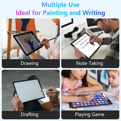 Stylus Pen for iPad 2018-2023 with Palm Rejection, Active Pencil for iPads 10th/9th/8th/7th/6th Gen, for iPad Pro11/12.9 inch, for iPads Air 5th/4th/3th, for iPad Mini 6th/5th Gen(Black and Purple)
