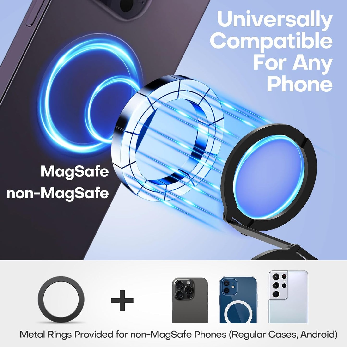 MCCHJoy Mini 2-Pack Universal in Flight Airplane Phone Holder, 360°Rotation Foldable Phone Mount Travel Essentials Accessories,Handsfree Phone Stand for Airplane Travel/Home/Office