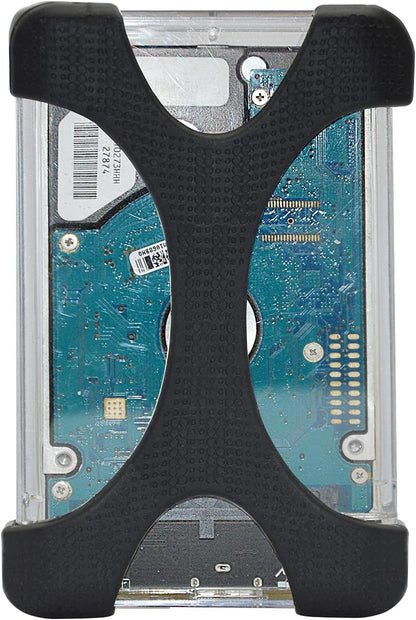 4 Pieces of 2.5 Inch Silicone Hard Drive Protective Case, Shock Proof and Drop Proof Elasticity to Protect Your Device Safety, Suitable for 2.5 Inch Mobile Hard Drives