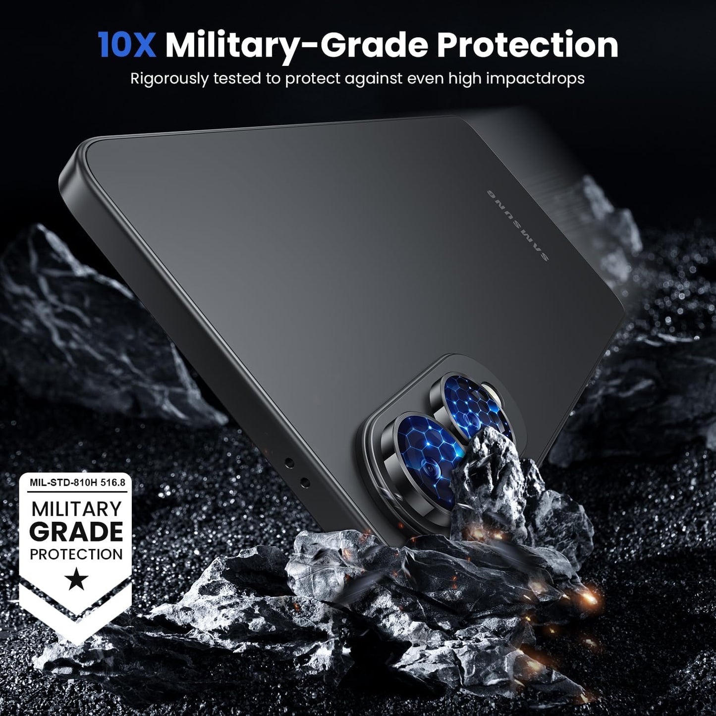 WSKEN for Samsung Galaxy S25 Edge Camera Lens Protector - Edge Thin Case Friendly, 9H Shatterproof Tempered Glass with Aluminum Metal Circle Camera Screen Protector Cover Accessories, Black