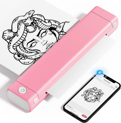 Phomemo Portable Printers Wireless for Travel, M08F Thermal Bluetooth Printer Support for 8.5"x11" US Letter, Small Inkless Printer Compatible with iOS, Android, Laptop for Car, Office, Home