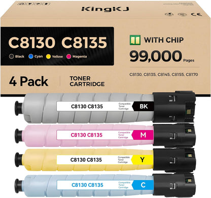 Compatible with Xerox AltaLink C8130 C8135 C8145 C8155 C8170 Toner Cartridge Set 4-Pack High Capacity Replacement for Xerox 006R01746 006R01747 006R01748 006R01749 Printer Black Cyan Magenta Yellow