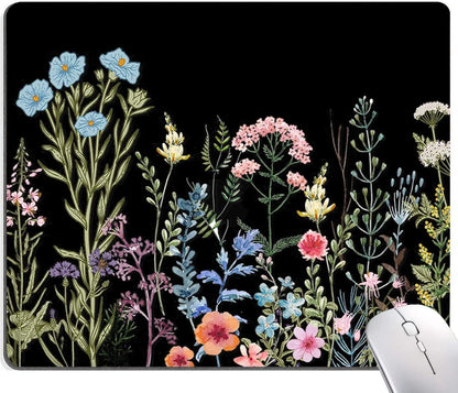 Mouse Pad, Premium-Textured Mouse Mat, Non-Slip Rubber Base Mousepad for Laptop, Computer & PC,9.5×7.9 in,Weeds