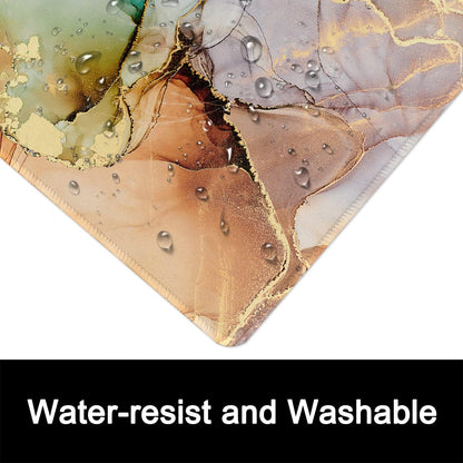 ITNRSIIET Mouse Pad with Stitched Edge Premium Textured Smooth Precise Operation Waterproof Washable Non-Slip Rubber Base Desktop Protection Mat, 10.2×8.3×0.12 inches, Abstract Texture