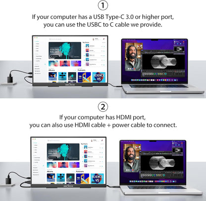 InnoView 2K 180HZ Portable Monitor, 18" OD Gameplus 2560x1600 QHD 100% sRGB Portable Gaming Monitor with Kickstand HDR FreeSync Travel Monitors for Game Console, PS5, Switch, PC, Phone