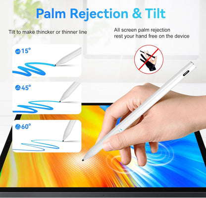 USI 2.0 Stylus Pen for Chromebooks with Fast Charging, Palm Rejection Stylus Pen for Chromebooks Acer Spin,ASUS Flip,Lenovo Duet/IdeaPad/Flex,Amazon Fire Max 11/Fire HD 10, Google Pixel, White
