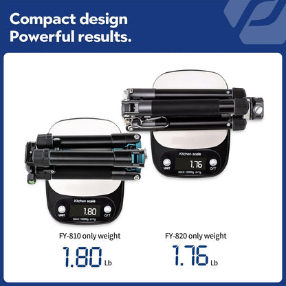 Fotopro Mini Tripod with Ball Head Phone Mount Detachable Selfie Stick Folded only 8.6" Max Load up to 6.6 lbs FY-810 Blue