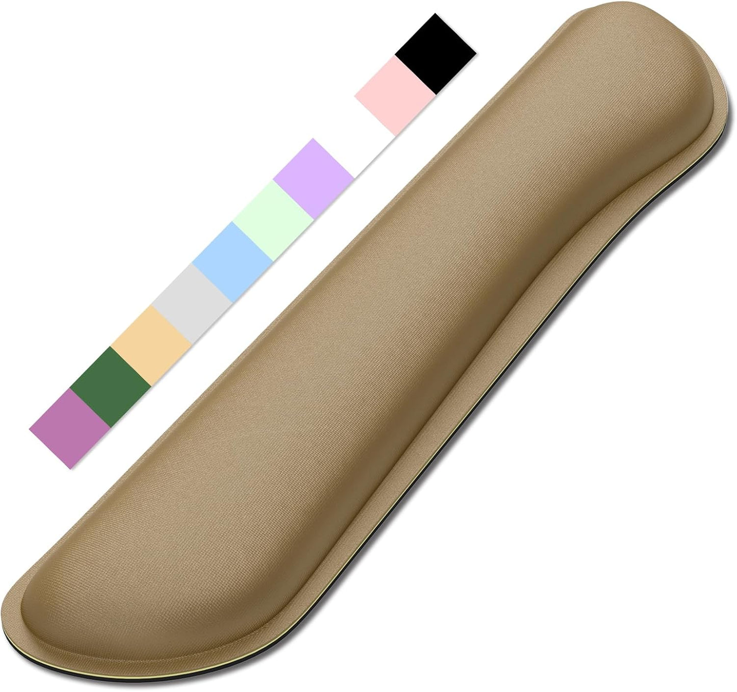 Dapesuom Enlarge Keyboard Wrist Rest, Cute Memory Foam Keyboard Wrist Cushion for Computer Desk Mats Support, Typing Pain Relief Ergonomic Mouse Pad Rests with Non-Slip Base for Gaming, Laptop, Brown