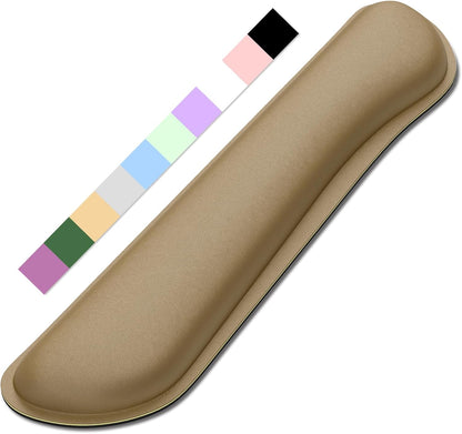 Dapesuom Enlarge Keyboard Wrist Rest, Cute Memory Foam Keyboard Wrist Cushion for Computer Desk Mats Support, Typing Pain Relief Ergonomic Mouse Pad Rests with Non-Slip Base for Gaming, Laptop, Brown