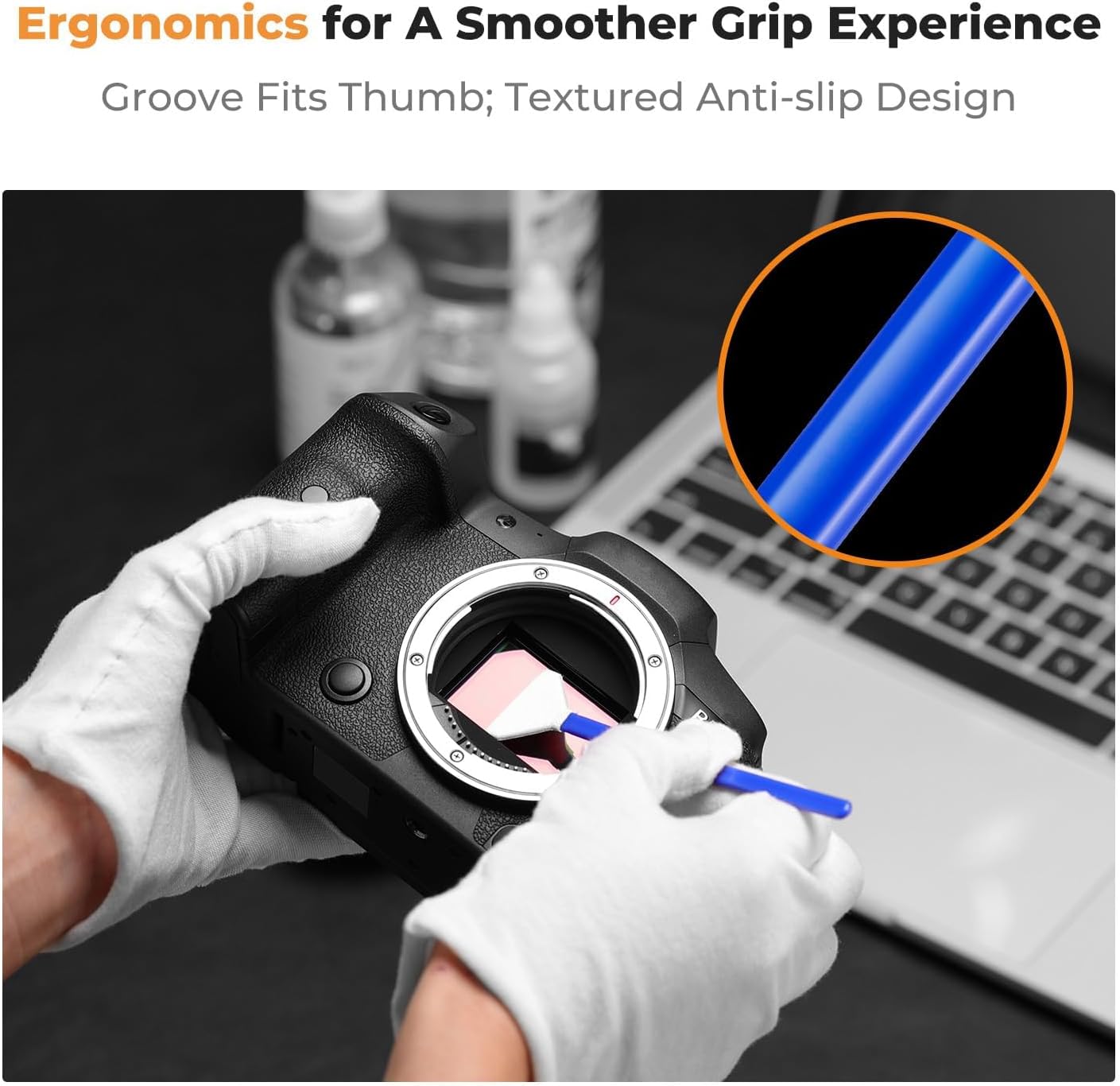 K&F Concept 20 Pack APS-C Frame Sensors Cleaning Swabs, DSLR SLR Digital Camera Dry CCD CMOS Clean Swabs Compatible with Nikon Sony Canon DSLR Camera Sensor, 16mm x 20mm