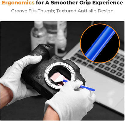 K&F Concept 10 Pack APS-C-Frame Sensors Cleaning Swabs, DSLR SLR Digital Camera Dry CCD CMOS Clean Swabs Compatible with Nikon Sony Canon DSLR Camera Sensor