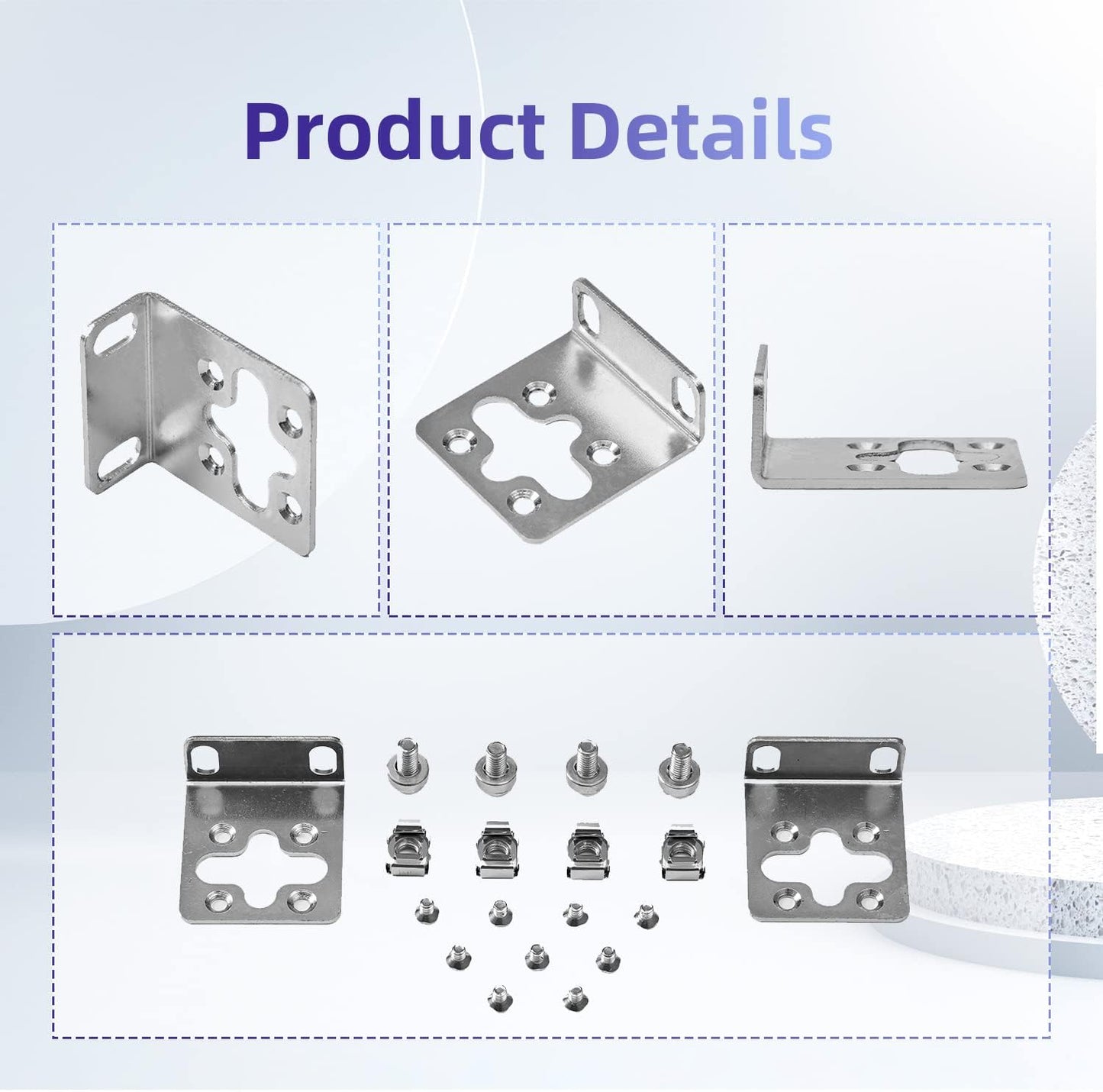 Rack Mount Kit 17.3'' Rack Ears for HP ProCurve/Aruba/OfficeConnect/HPE HP-4S (5064-2085) (5069-6535)