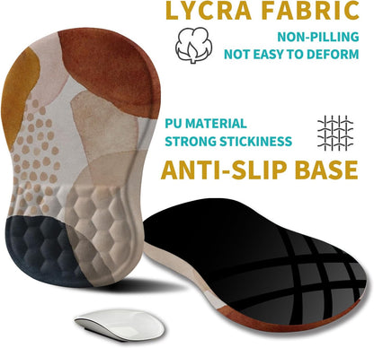 Hokafenle Ergonomic Mouse Pad Wrist Support, Wrist Rest Mousepad for Carpal Tunnel Pain Relief with Integrated Memory Foam Slope Massage Bulge (11.8x7.9 inch,Abstract Marble