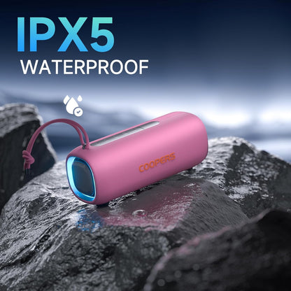 Portable Bluetooth Speaker, Wireless Bluetooth Speaker with Clear Loud Stereo Sound, IPX5 Waterproof Speakers with RGB Lights, BT5.3, Long Playtime, TWS Pairing for Home Outdoor Party Beach Travel
